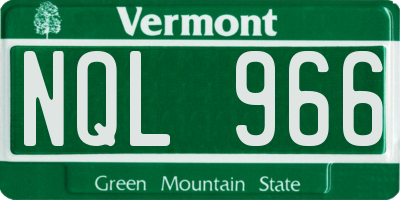 VT license plate NQL966