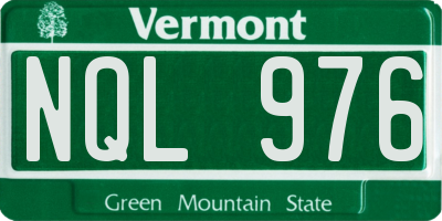 VT license plate NQL976