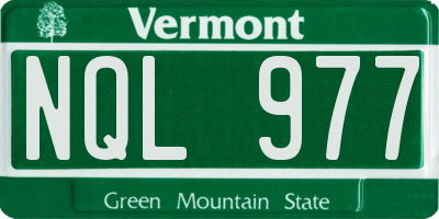 VT license plate NQL977