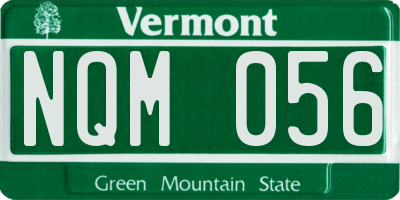 VT license plate NQM056