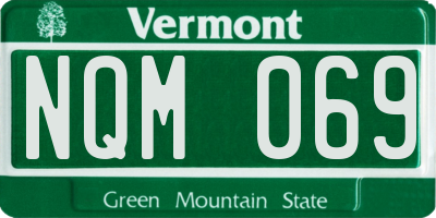 VT license plate NQM069
