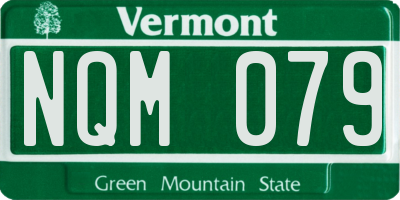 VT license plate NQM079