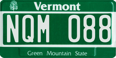 VT license plate NQM088