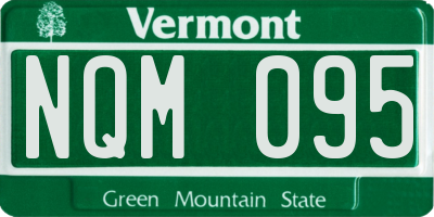 VT license plate NQM095