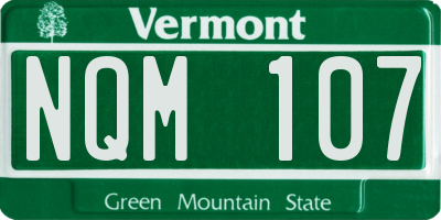 VT license plate NQM107