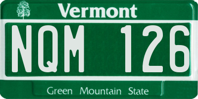 VT license plate NQM126