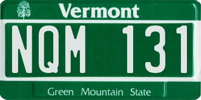 VT license plate NQM131