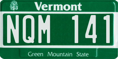 VT license plate NQM141