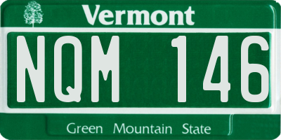 VT license plate NQM146