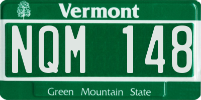 VT license plate NQM148