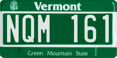 VT license plate NQM161