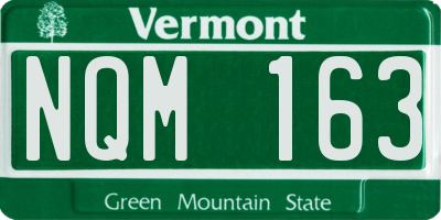 VT license plate NQM163