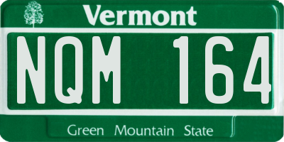 VT license plate NQM164