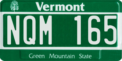 VT license plate NQM165