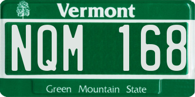 VT license plate NQM168