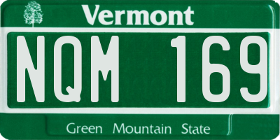 VT license plate NQM169