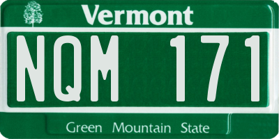VT license plate NQM171