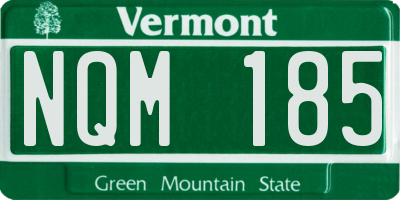 VT license plate NQM185