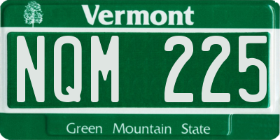 VT license plate NQM225