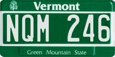 VT license plate NQM246