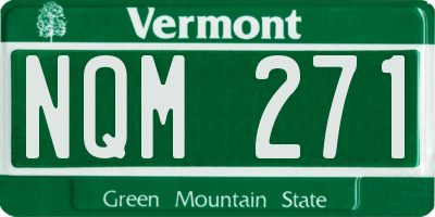 VT license plate NQM271