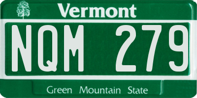 VT license plate NQM279