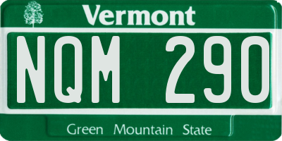 VT license plate NQM290