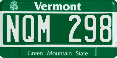 VT license plate NQM298