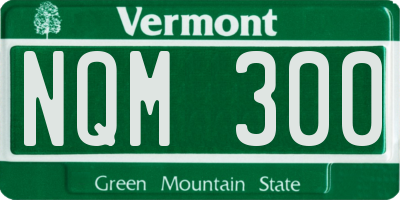 VT license plate NQM300