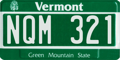 VT license plate NQM321