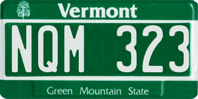 VT license plate NQM323