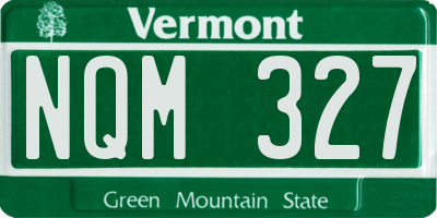 VT license plate NQM327