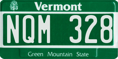 VT license plate NQM328