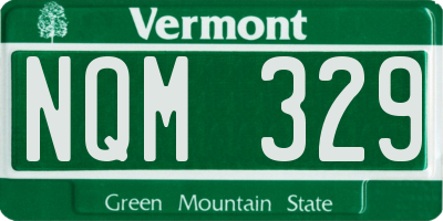 VT license plate NQM329