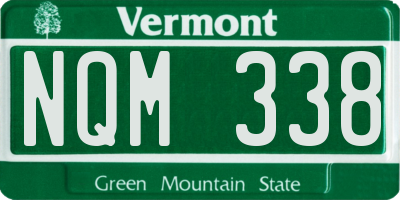 VT license plate NQM338