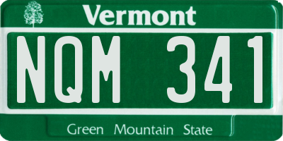 VT license plate NQM341