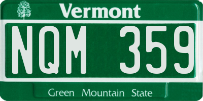 VT license plate NQM359