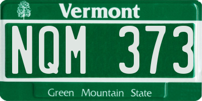 VT license plate NQM373