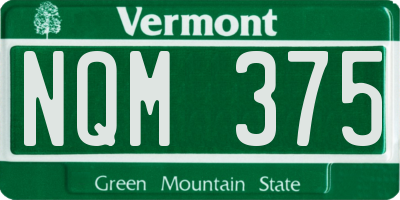 VT license plate NQM375
