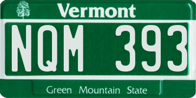 VT license plate NQM393