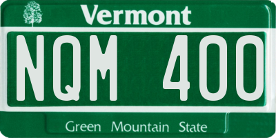 VT license plate NQM400