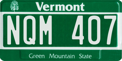 VT license plate NQM407
