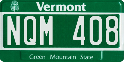 VT license plate NQM408