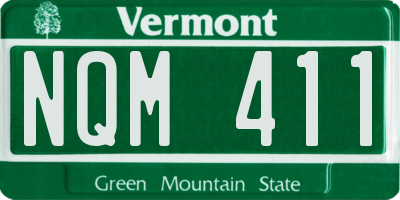 VT license plate NQM411