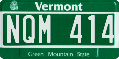 VT license plate NQM414