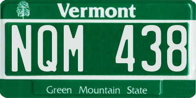 VT license plate NQM438