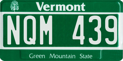 VT license plate NQM439