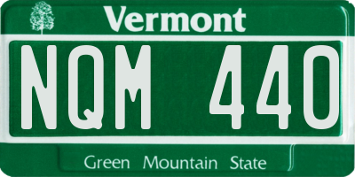 VT license plate NQM440