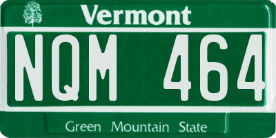VT license plate NQM464