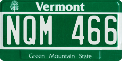 VT license plate NQM466